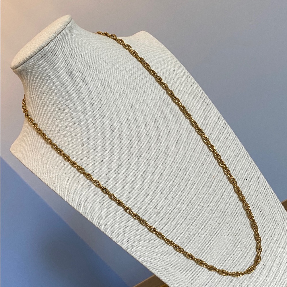 Elegant 24” Gold Rope Chain Necklace